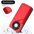 For Honor X60 / X9c Smart Skin Feel Four Card Slots Phone Case with Wrist Strap(Red) - 3