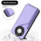 For Honor X60 / X9c Smart Skin Feel Four Card Slots Phone Case with Wrist Strap(Purple) - 3