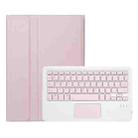 For Huawei MatePad SE 10.4 AH13-A Ultra-thin Detachable Bluetooth Keyboard Leather Tablet Case with Touchpad(Pink White) - 2