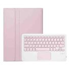 For Honor Pad X9 / X8 Pro 11.5 AH15-A Ultra-thin Detachable Bluetooth Keyboard Leather Tablet Case with Touchpad(Pink White) - 2