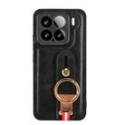 For Xiaomi 15 Wristband Leather Back Phone Case(Black) - 3