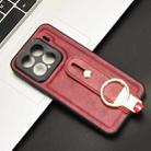 For Xiaomi 15 Wristband Leather Back Phone Case(Red) - 2