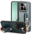For Xiaomi 15 Wristband Leather Back Phone Case(Blue) - 1