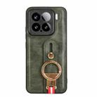 For Xiaomi 15 Wristband Leather Back Phone Case(Green) - 3