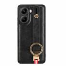 For Xiaomi Poco X7 Pro 5G Wristband Leather Back Phone Case(Black) - 2