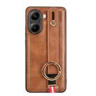 For Xiaomi Poco X7 Pro 5G Wristband Leather Back Phone Case(Brown) - 2