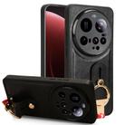 For Xiaomi 15 Ultra Wristband Leather Back Phone Case(Black) - 1