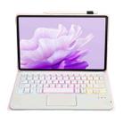 For Honor Pad X9 / X8 Pro 11.5 AH15-AS Ultra-thin Detachable Backlight Bluetooth Keyboard Leather Tablet Case with Touchpad(Pink White) - 3