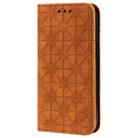 For iPhone 12 mini Lucky Flowers Embossing Pattern Magnetic Horizontal Flip Leather Case with Holder & Card Slots(Yellow Brown) - 2