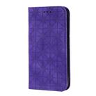 For iPhone 12 / 12 Pro Lucky Flowers Embossing Pattern Magnetic Horizontal Flip Leather Case with Holder & Card Slots(Purple) - 2