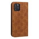 For iPhone 12 / 12 Pro Lucky Flowers Embossing Pattern Magnetic Horizontal Flip Leather Case with Holder & Card Slots(Yellow Brown) - 7