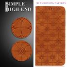 For iPhone 12 Pro Max Lucky Flowers Embossing Pattern Magnetic Horizontal Flip Leather Case with Holder & Card Slots(Yellow Brown) - 3