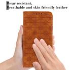 For iPhone 12 Pro Max Lucky Flowers Embossing Pattern Magnetic Horizontal Flip Leather Case with Holder & Card Slots(Yellow Brown) - 5