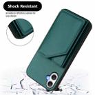 For Samsung Galaxy A06 Skin Feel Four Card Slots Phone Case with Wrist Strap(Green) - 3