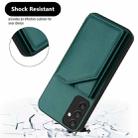 For Samsung Galaxy A35 5G Skin Feel Four Card Slots Phone Case with Wrist Strap(Green) - 3