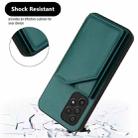 For Samsung Galaxy A53 5G Skin Feel Four Card Slots Phone Case with Wrist Strap(Green) - 3