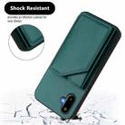 For Samsung Galaxy M06 5G / F06 5G Skin Feel Four Card Slots Phone Case with Wrist Strap(Green) - 3