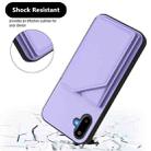 For Samsung Galaxy M06 5G / F06 5G Skin Feel Four Card Slots Phone Case with Wrist Strap(Purple) - 3