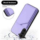 For Samsung Galaxy S23+ 5G Skin Feel Four Card Slots Phone Case with Wrist Strap(Purple) - 3