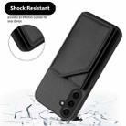 For Samsung Galaxy S24+ 5G Skin Feel Four Card Slots Phone Case with Wrist Strap(Black) - 3