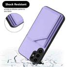 For Samsung Galaxy S24 Ultra 5G Skin Feel Four Card Slots Phone Case with Wrist Strap(Purple) - 3