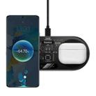 Baseus WXSX010101 Digital Display 2 in 1 20W Wireless Charger with Cable(Black) - 1