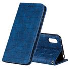 For Xiaomi Redmi 9A Lucky Flowers Embossing Pattern Magnetic Horizontal Flip Leather Case with Holder & Card Slots(Dark Blue) - 1
