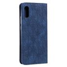 For Xiaomi Redmi 9A Lucky Flowers Embossing Pattern Magnetic Horizontal Flip Leather Case with Holder & Card Slots(Dark Blue) - 7