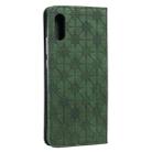 For Xiaomi Redmi 9A Lucky Flowers Embossing Pattern Magnetic Horizontal Flip Leather Case with Holder & Card Slots(Dark Green) - 7