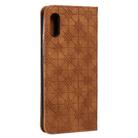 For Xiaomi Redmi 9A Lucky Flowers Embossing Pattern Magnetic Horizontal Flip Leather Case with Holder & Card Slots(Yellow Brown) - 7