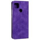 For Xiaomi Redmi 9C Lucky Flowers Embossing Pattern Magnetic Horizontal Flip Leather Case with Holder & Card Slots(Purple) - 7