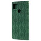 For Xiaomi Redmi 9C Lucky Flowers Embossing Pattern Magnetic Horizontal Flip Leather Case with Holder & Card Slots(Dark Green) - 7