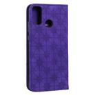For Huawei Honor 9X Lite Lucky Flowers Embossing Pattern Magnetic Horizontal Flip Leather Case with Holder & Card Slots(Purple) - 7