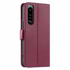 For Sony Xperia 5 III Ring Buckle Rhombic Leather Phone Case(Red) - 3