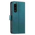 For Sony Xperia 5 III Ring Buckle Rhombic Leather Phone Case(Green) - 3