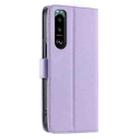 For Sony Xperia 5 III Ring Buckle Rhombic Leather Phone Case(Purple) - 3