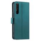 For Sony Xperia 1 III Ring Buckle Rhombic Leather Phone Case(Green) - 3