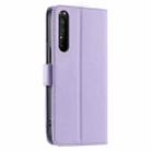 For Sony Xperia 1 III Ring Buckle Rhombic Leather Phone Case(Purple) - 3