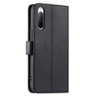 For Sony Xperia 10 III Ring Buckle Rhombic Leather Phone Case(Black) - 3