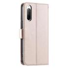 For Sony Xperia 10 III Ring Buckle Rhombic Leather Phone Case(Rose Gold) - 3