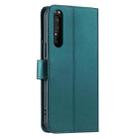 For Sony Xperia 1 IV Ring Buckle Rhombic Leather Phone Case(Green) - 3