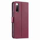 For Sony Xperia 10 V Ring Buckle Rhombic Leather Phone Case(Red) - 3