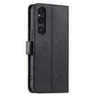 For Sony Xperia 1 VI 2024 Ring Buckle Rhombic Leather Phone Case(Black) - 3