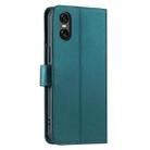 For Sony Xperia 5 VI 2024 Ring Buckle Rhombic Leather Phone Case(Green) - 3