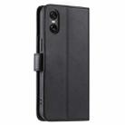 For Sony Xperia 5 VI 2024 Ring Buckle Rhombic Leather Phone Case(Black) - 3