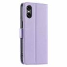 For Sony Xperia 5 VI 2024 Ring Buckle Rhombic Leather Phone Case(Purple) - 3