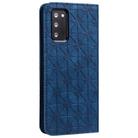 For Samsung Galaxy Note20 Lucky Flowers Embossing Pattern Magnetic Horizontal Flip Leather Case with Holder & Card Slots(Dark Blue) - 7
