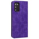 For Samsung Galaxy Note20 Lucky Flowers Embossing Pattern Magnetic Horizontal Flip Leather Case with Holder & Card Slots(Purple) - 7