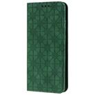 For Samsung Galaxy Note20 Lucky Flowers Embossing Pattern Magnetic Horizontal Flip Leather Case with Holder & Card Slots(Dark Green) - 2