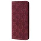 For Samsung Galaxy Note20 Lucky Flowers Embossing Pattern Magnetic Horizontal Flip Leather Case with Holder & Card Slots(Wine Red) - 2
